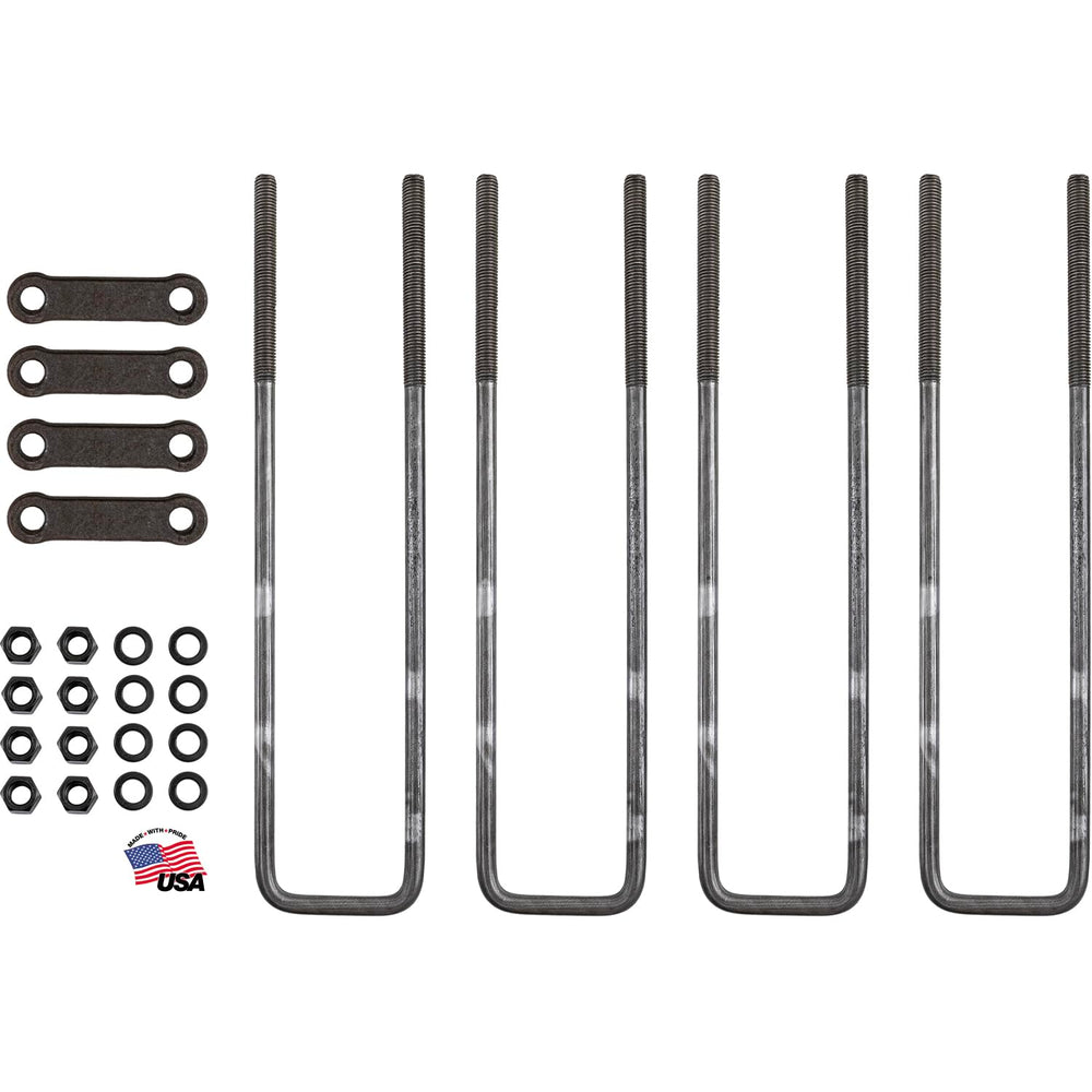 Buyers Products UB623520 square bend U-bolt kit with tie bars secures truck boxes and chassis for fleet installs