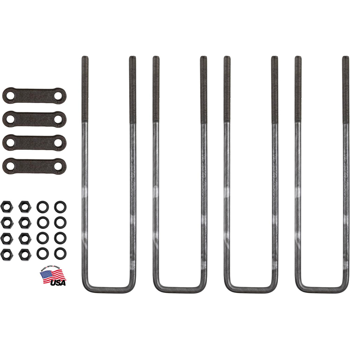 Buyers Products UB623520 square bend U-bolt kit with tie bars secures truck boxes and chassis for fleet installs