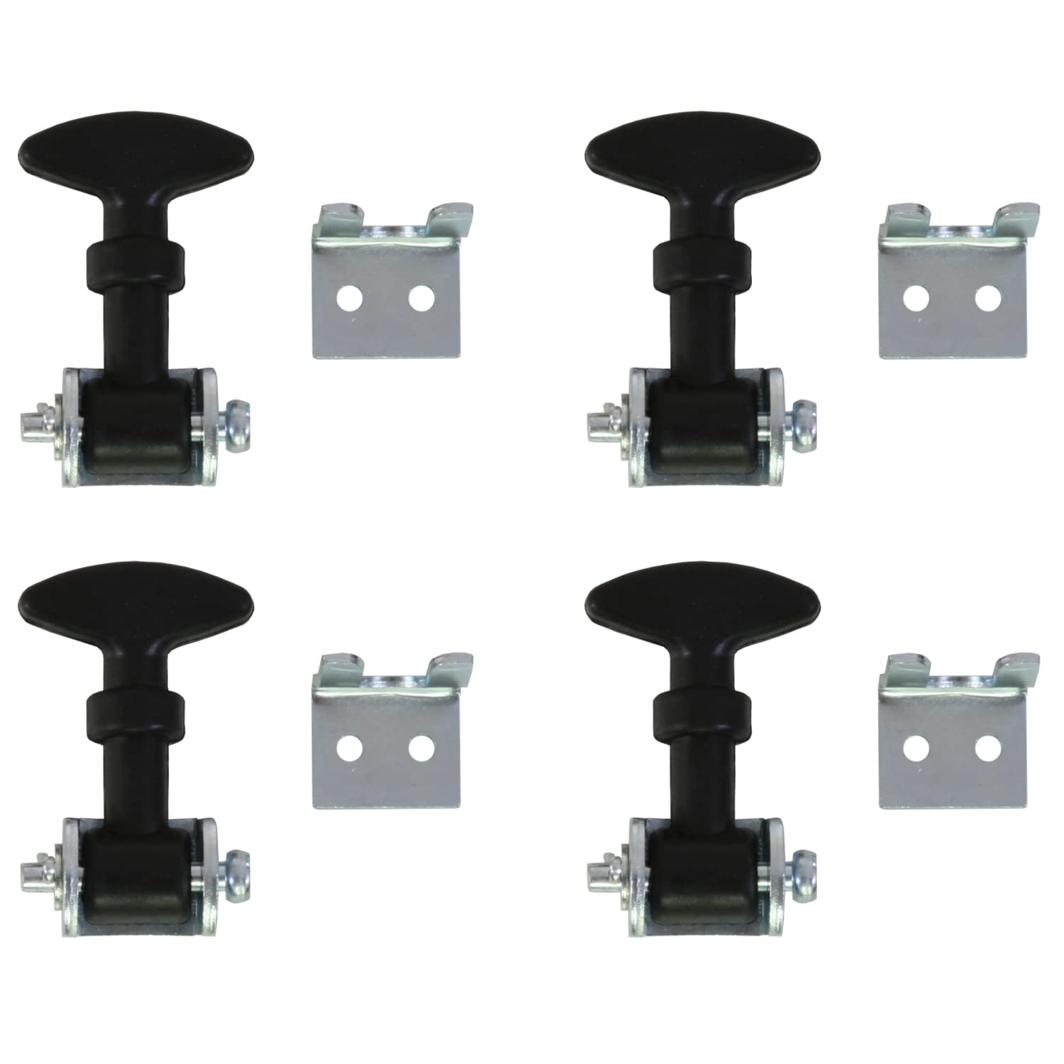 Buyers Products WJ2024 mini easy grip hood catch close-up, durable weather-resistant rubber.