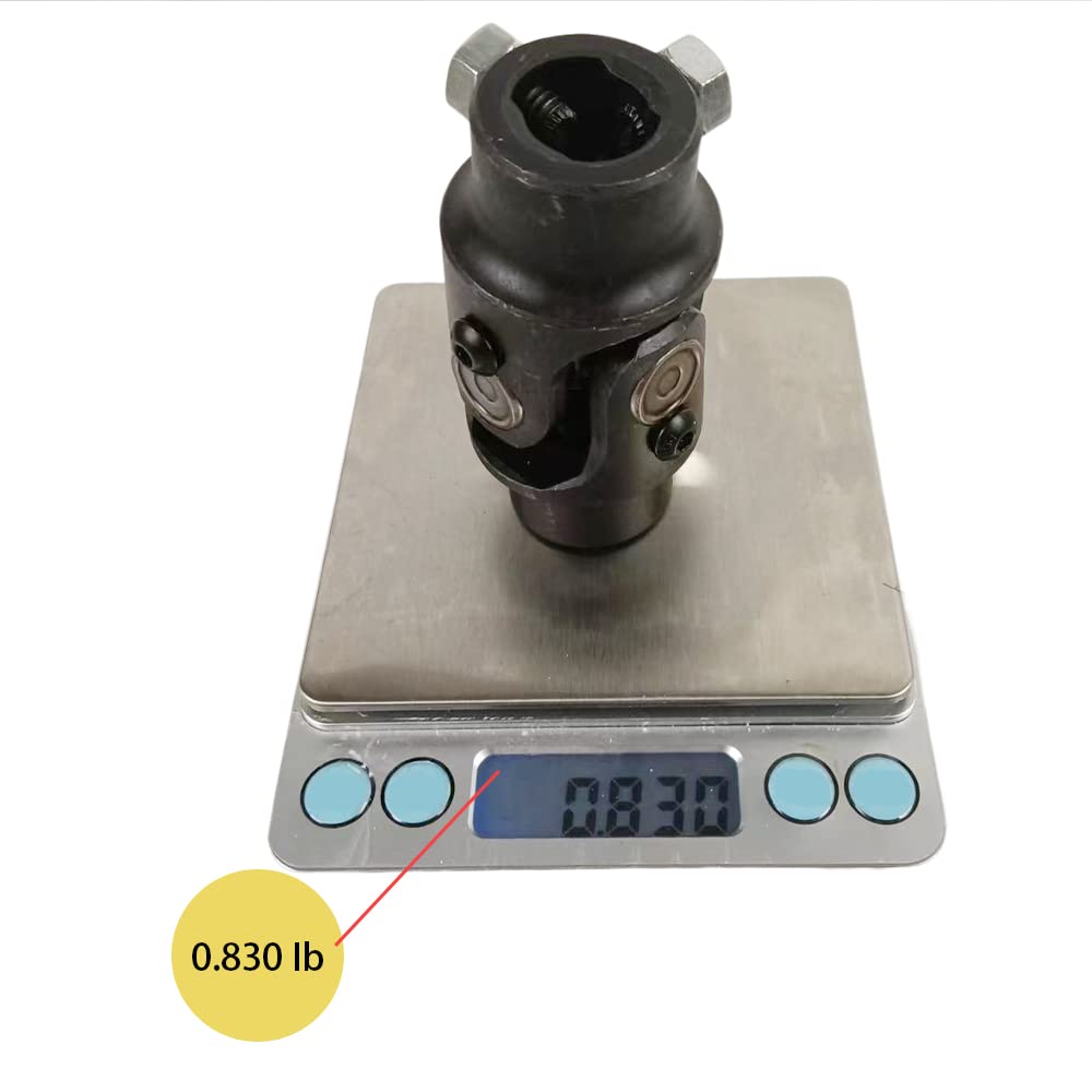 Profile view of BUYMACHINERYPARTS black-steel steering joint