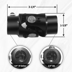 BUYMACHINERYPARTS black steering u-joint for durable automotive linkage