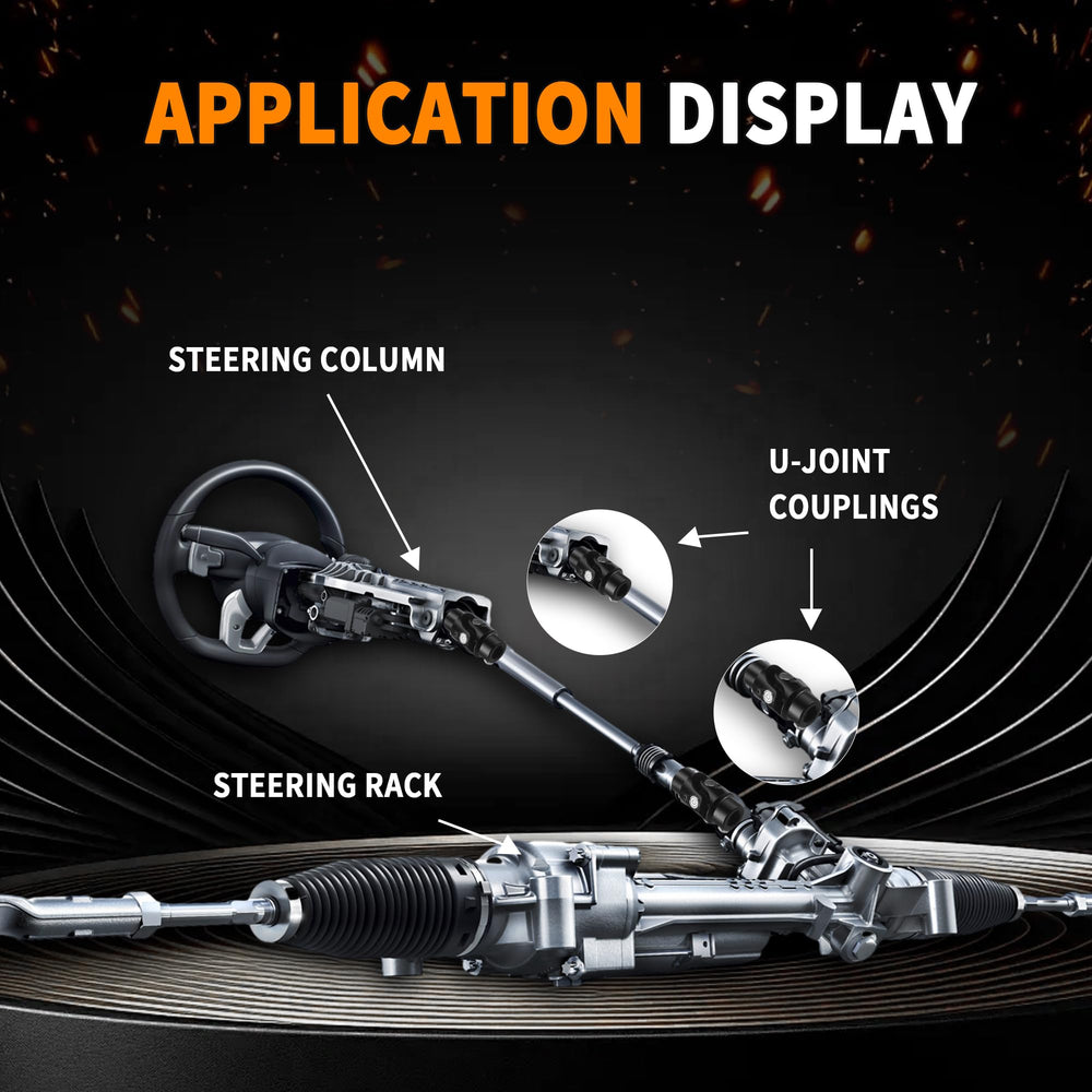Durable black-steel BUYMACHINERYPARTS steering joint built for daily use