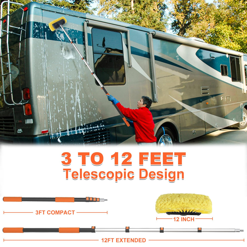 Buyplus aluminium telescopic pole extends reach to high spots