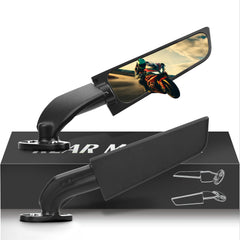 Buyscoolee aerodynamic wing mirror pair with wide view for sport bikes