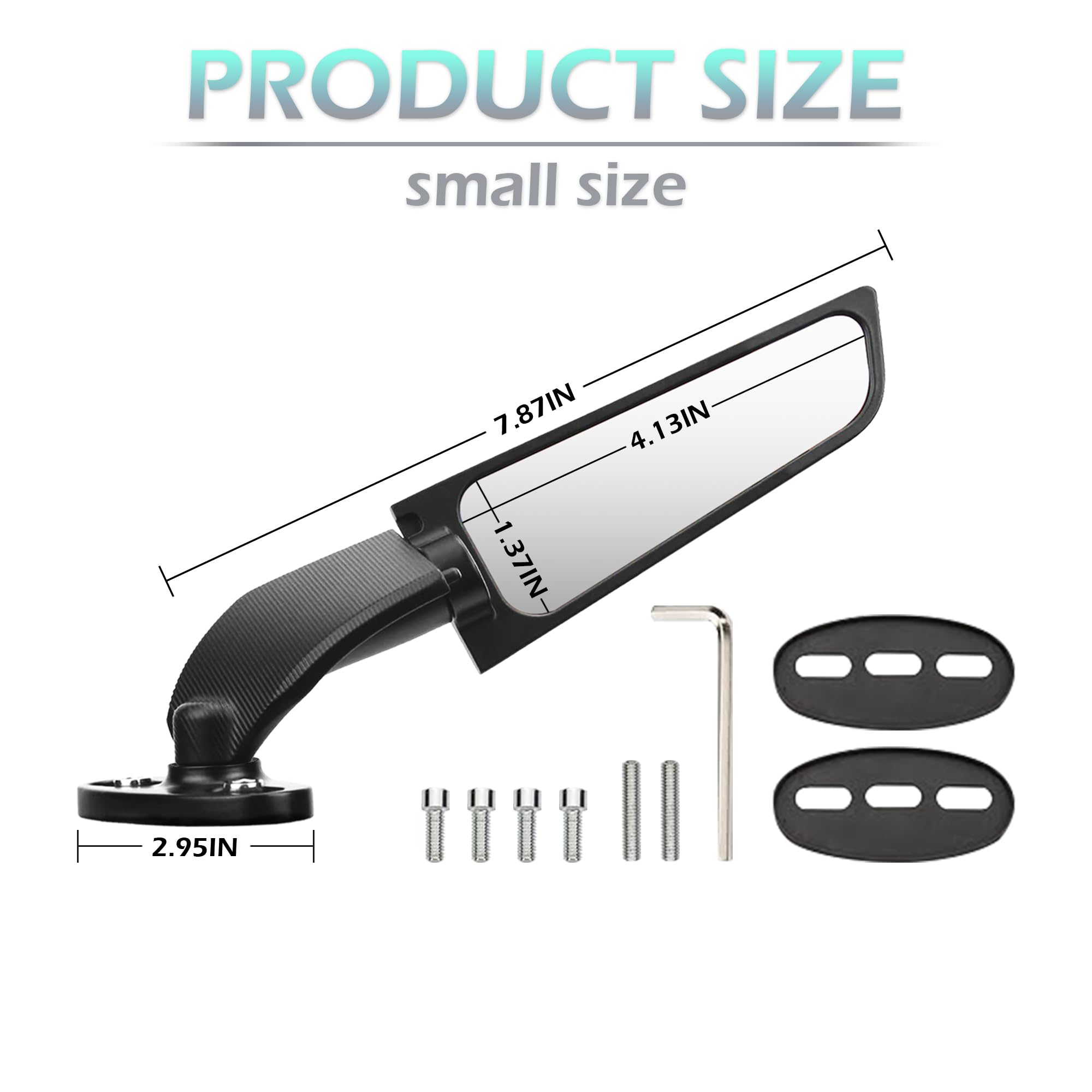 Buyscoolee wing mirror swivel mechanism for easy alignment on racing bikes