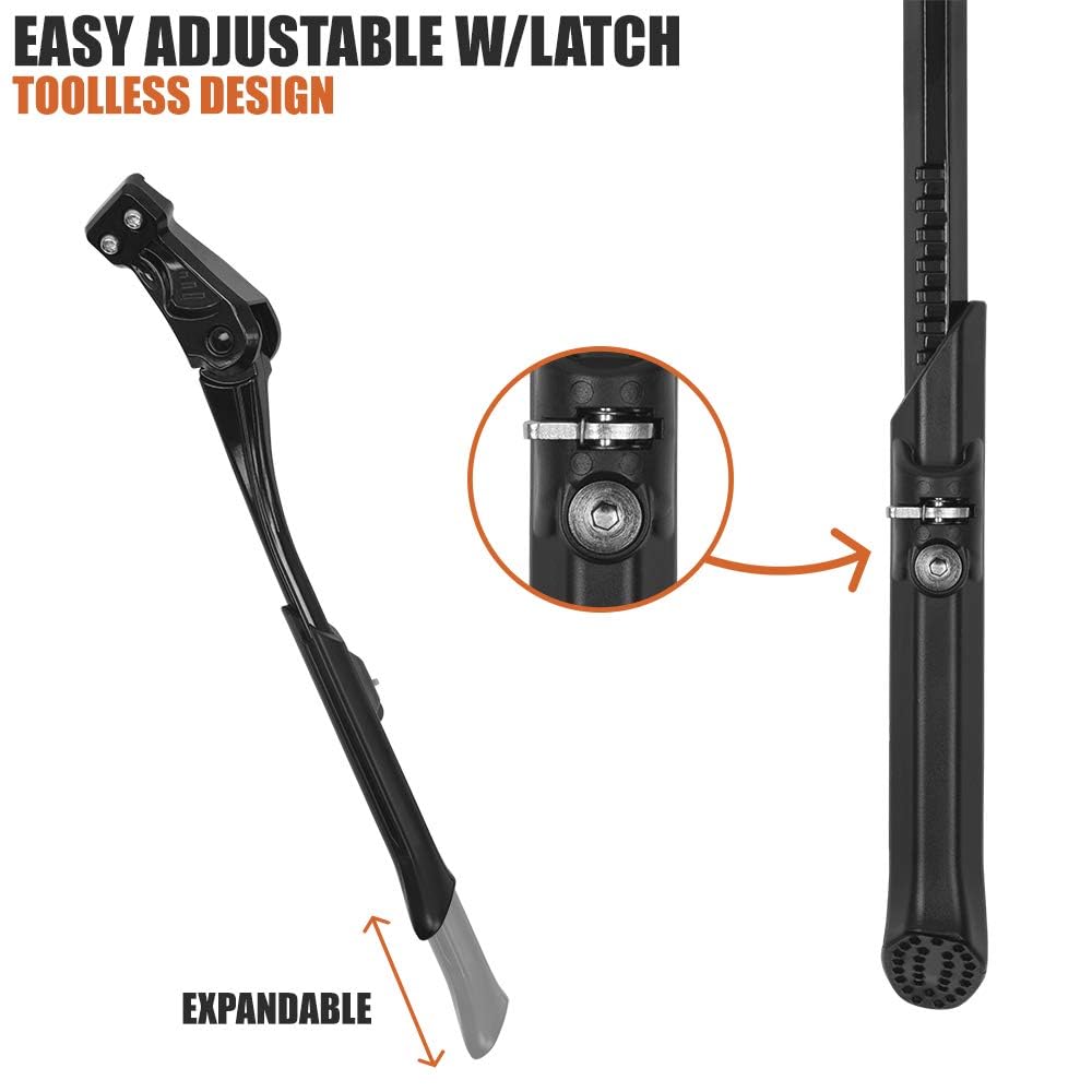 BV bike kickstand mud-friendly base prevents sinking in dirt