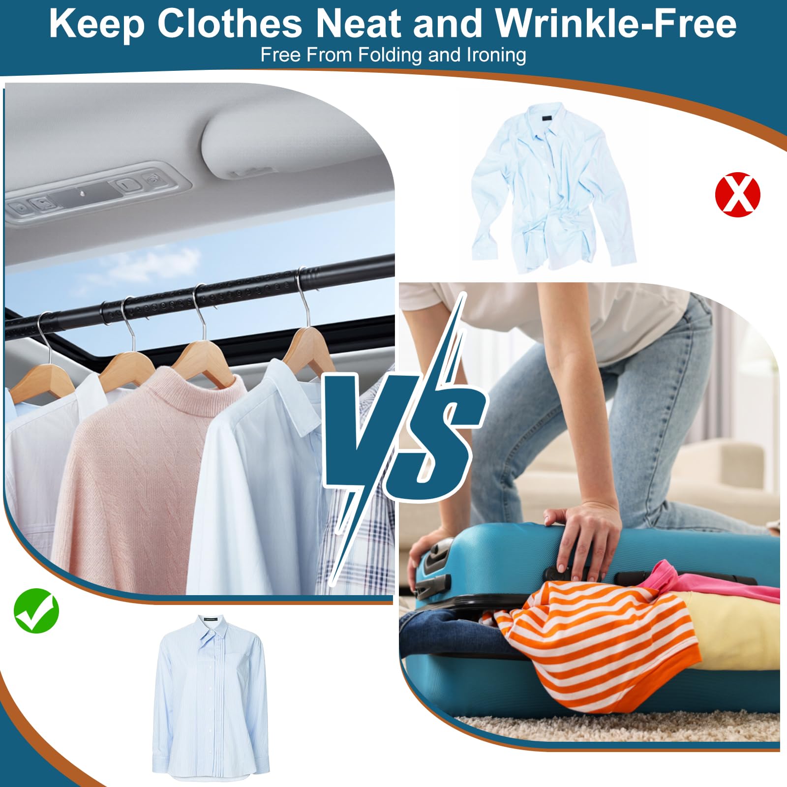 Bvomheez non-slip stability design with EVA pads to prevent movement during travel.