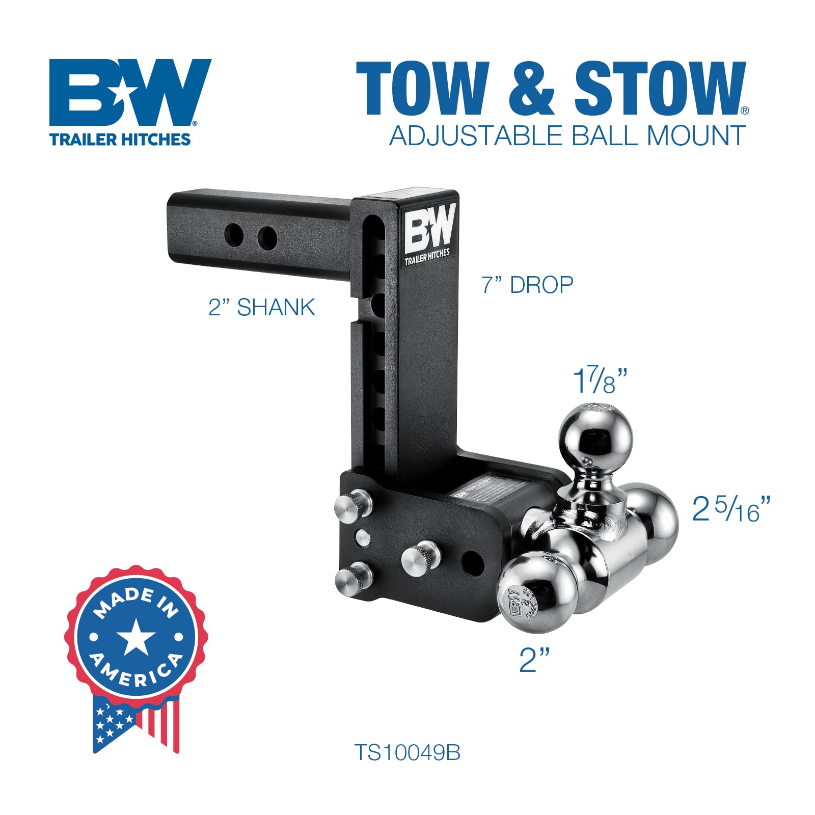 Close view of adjustable-height pins for quick vehicle-trailer alignment