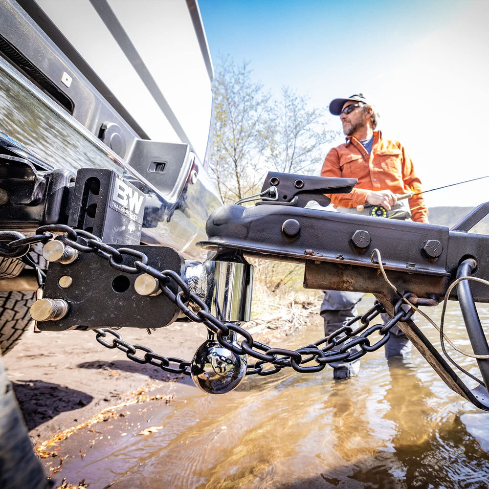 B&W Tow & Stow dual layer e coat and powder coat finish for durability