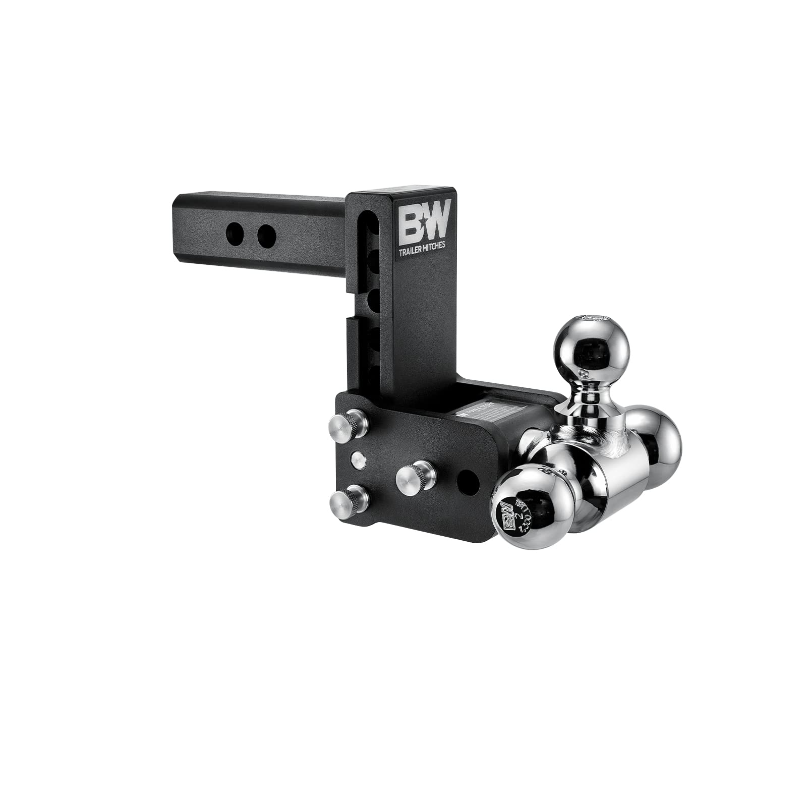 B&W Tow and Stow adjustable ball mount assembly for level towing versatility.