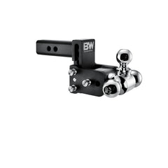 B&W Tow & Stow adjustable ball mount height adjustment enables level towing