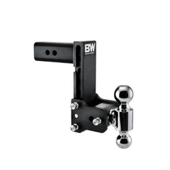 B&W Tow & Stow adjustable ball mount ready for level towing with fast ball swap