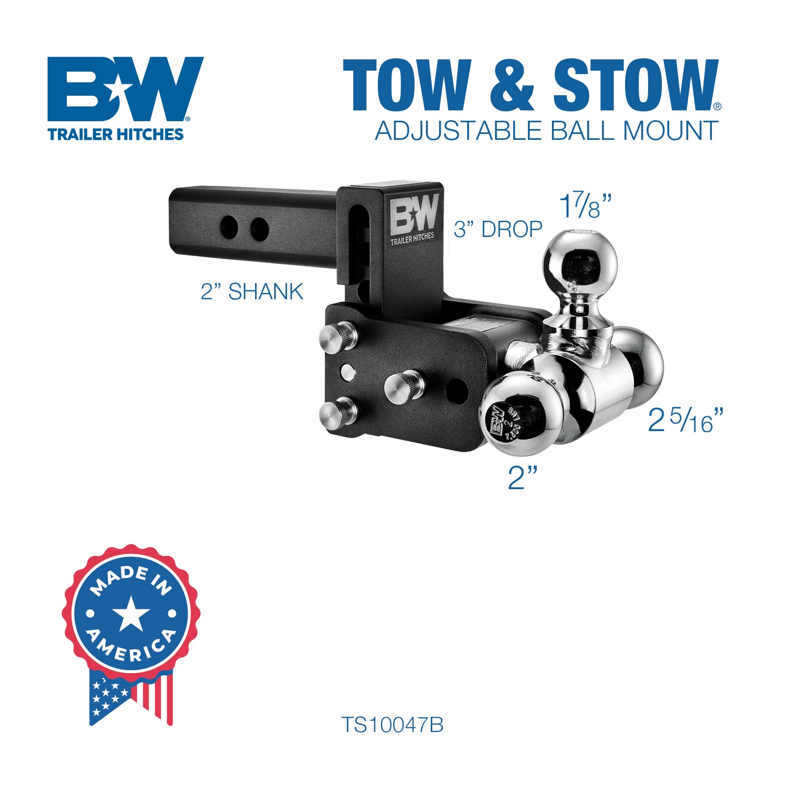 B&W Tow & Stow demonstrates swapping ball sizes for different trailer setups
