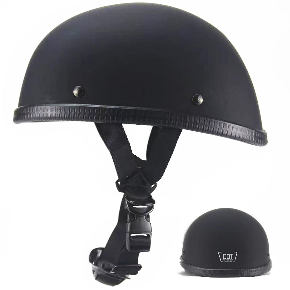 BwondMand motorcycle half helmet front view with retro silhouette and matte black finish for urban rides