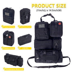 BXBXHD MOLLE panel with multiple pouches for quick roadside access