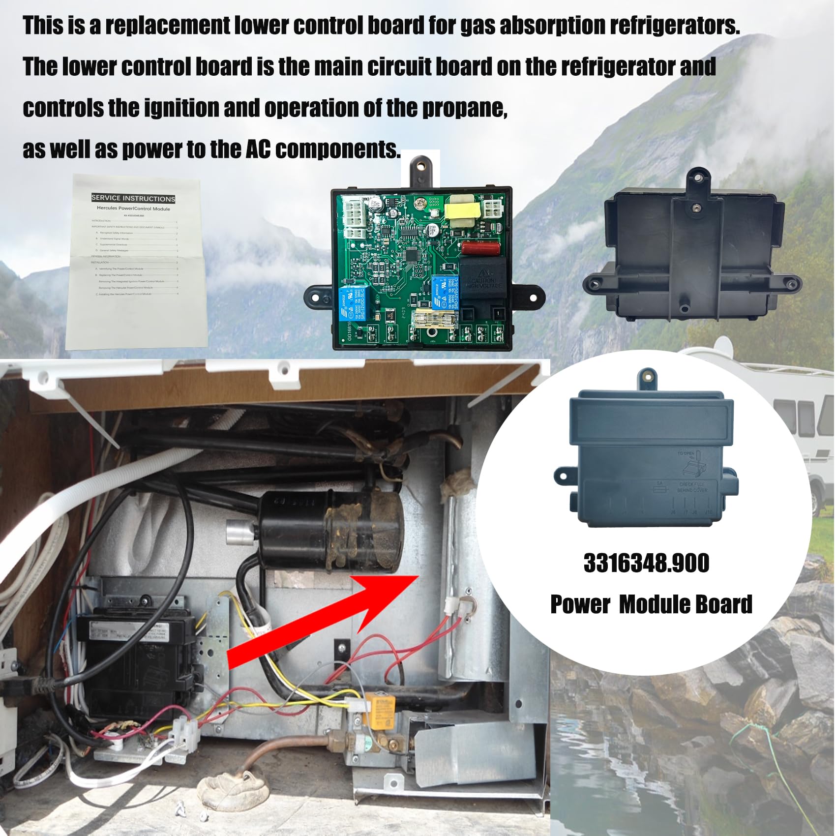 Bxmgr 3316348-900 built-in propane ignition control in action.
