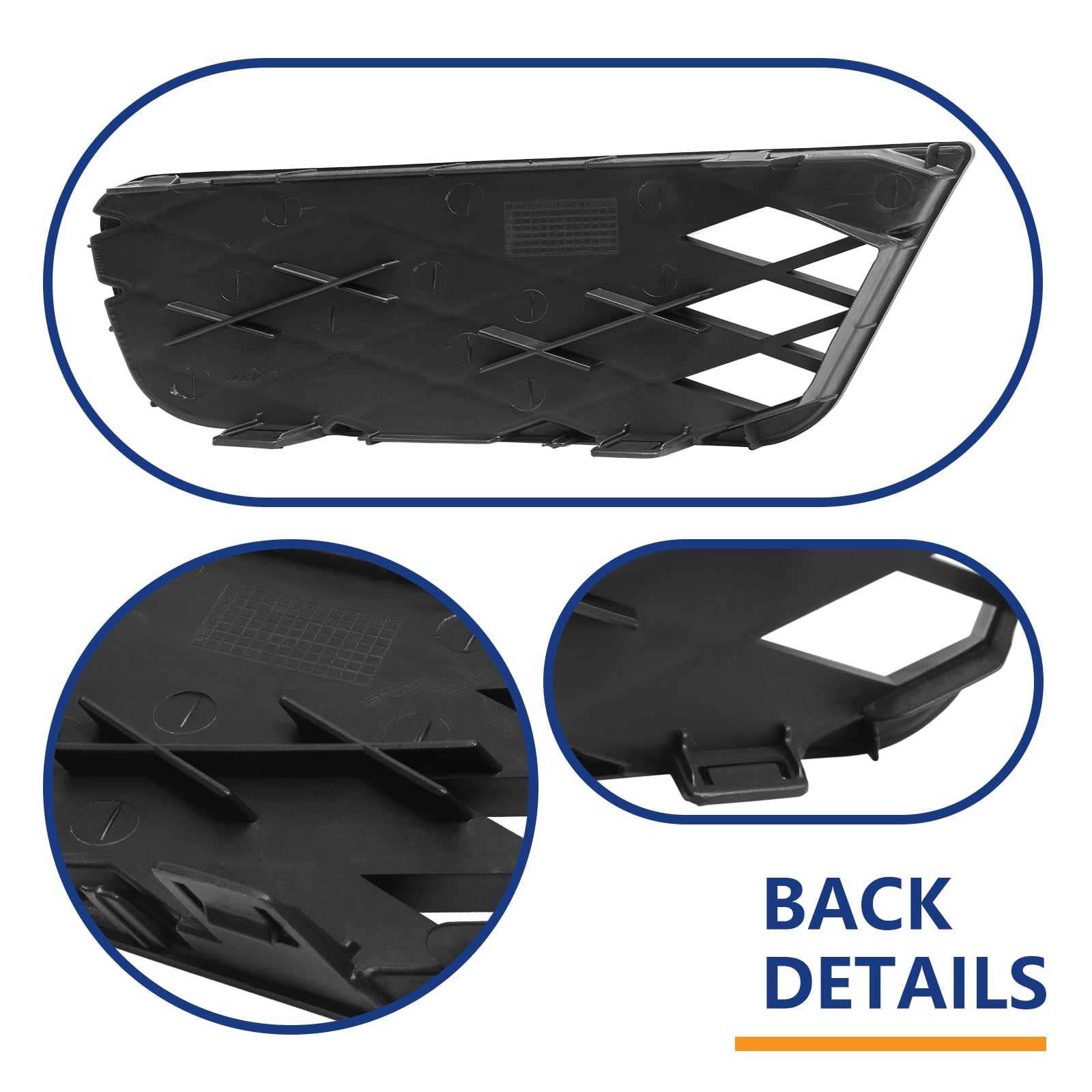 BXZ front outer grille bezel pair showcases complete Civic front fascia