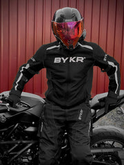 BYKR pants ventilation mesh panel illustrating airflow for cooling rides
