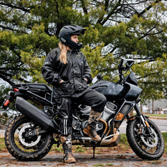 BYKR rain jacket hood and zipper offer quick rain protection