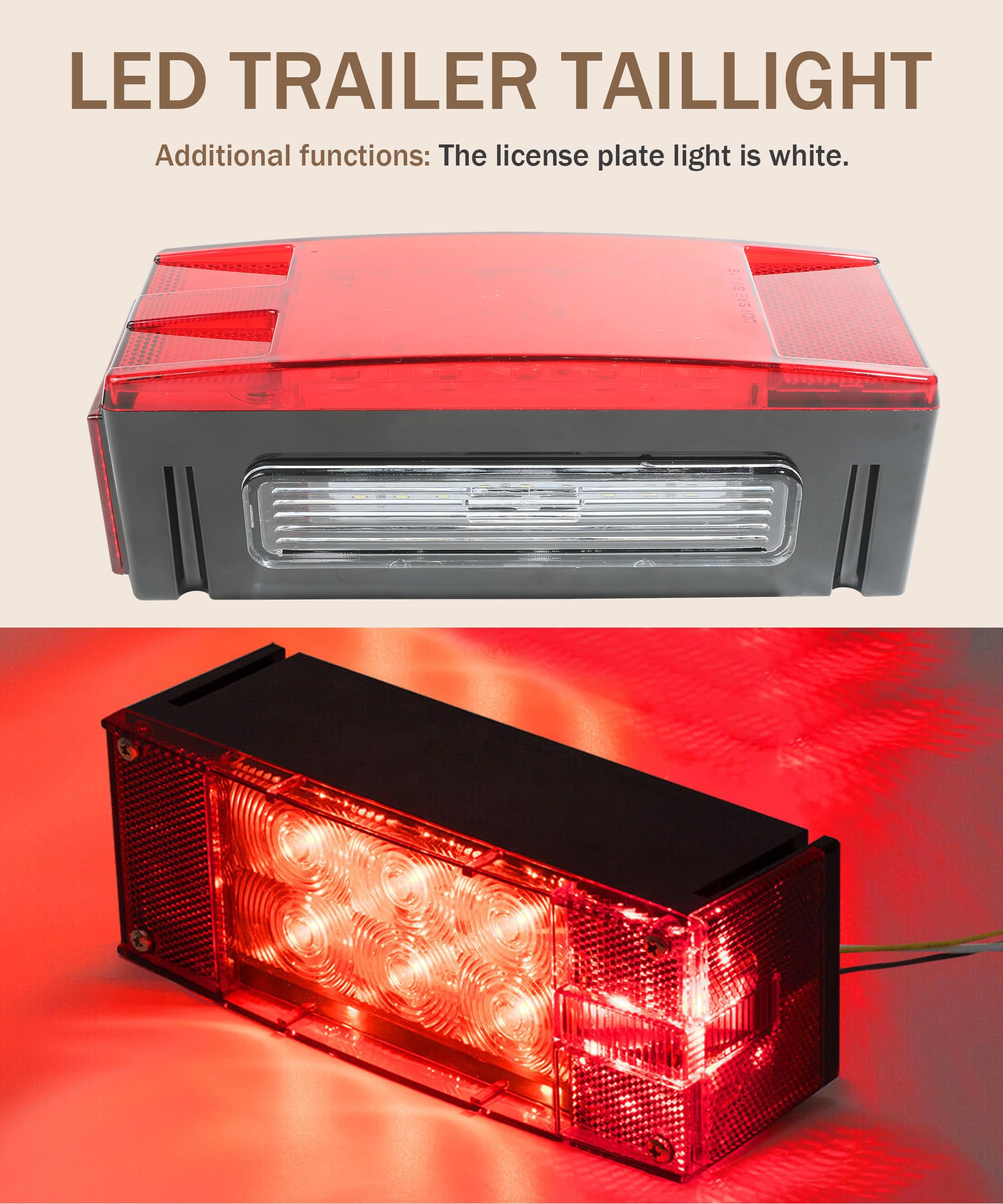 Bylikeho low-profile rectangular trailer lights add a sleek, space-saving fit.
