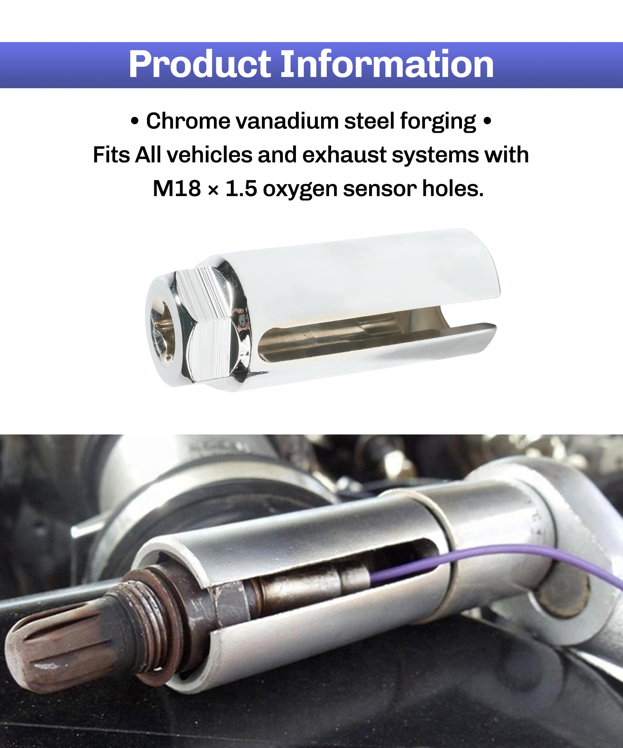 Bylikeho O2 sensor socket offset pry bar improves access without wire damage.