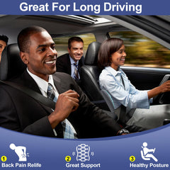 BYMECOST ergonomic back support with straps stays secure during driving