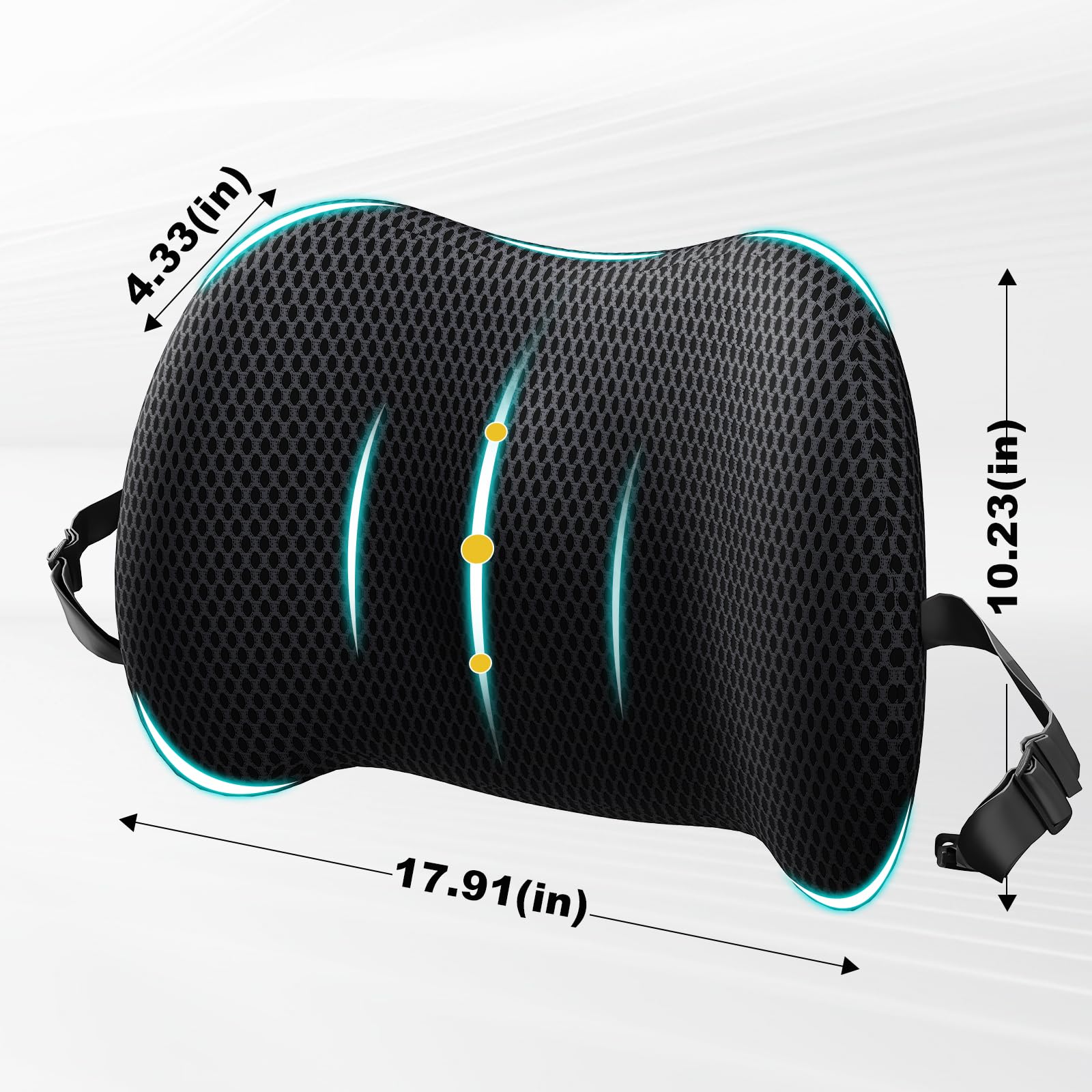 BYMECOST memory foam back cushion for office chair supports posture and long-work comfort