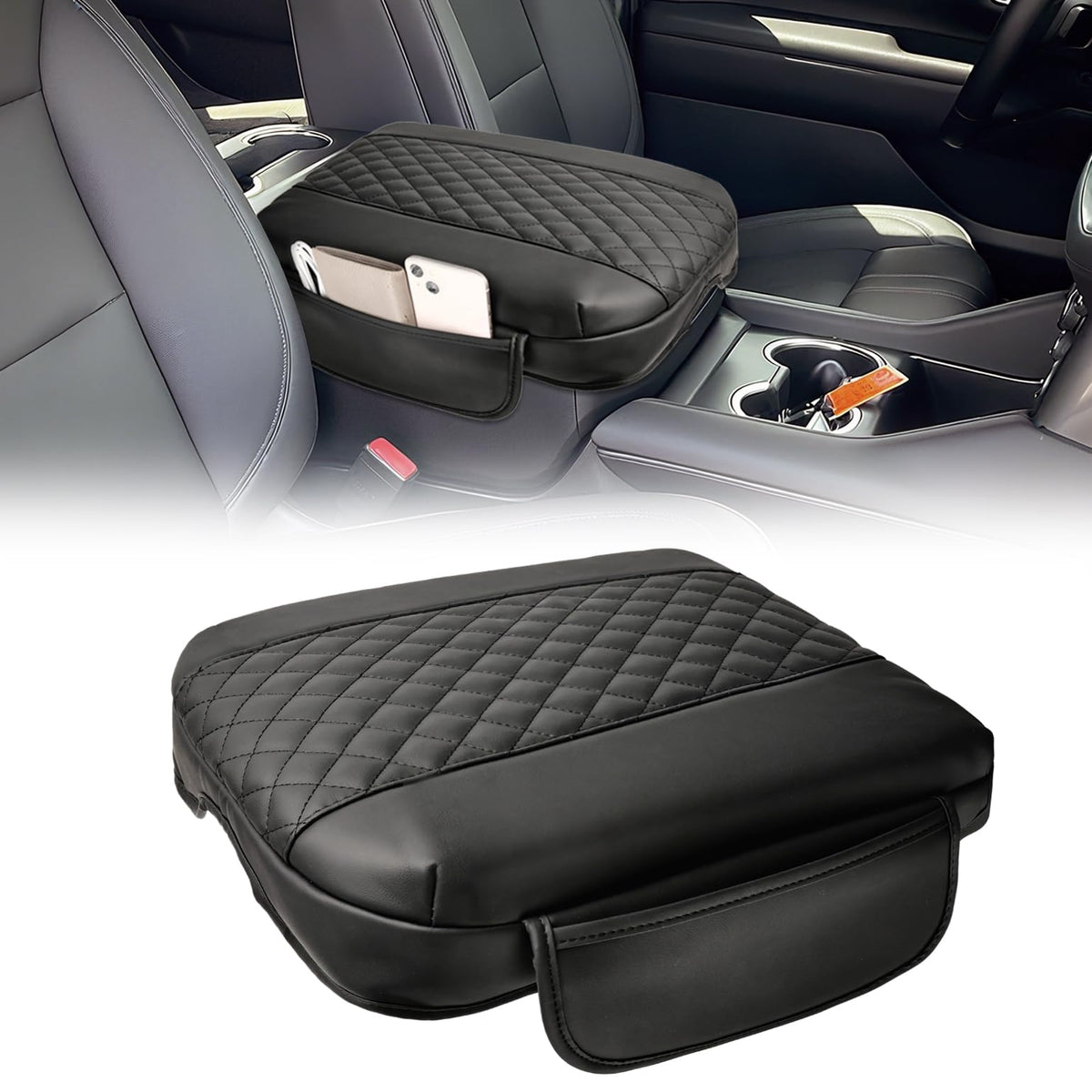 BystralX center console cover on Chevy Silverado showing precise fit and protection