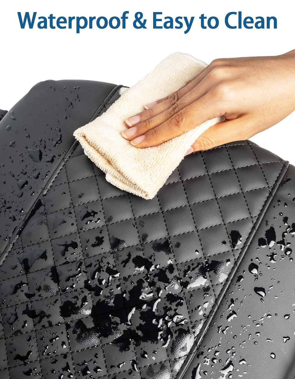 BystralX PU leather texture close-up emphasizing waterproof surface