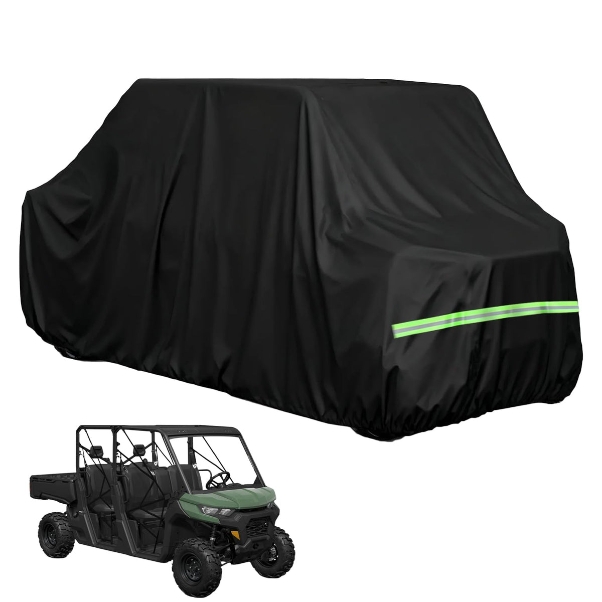 BystralX UTV cover on a Can-Am Defender MAX protects against rain and dust.
