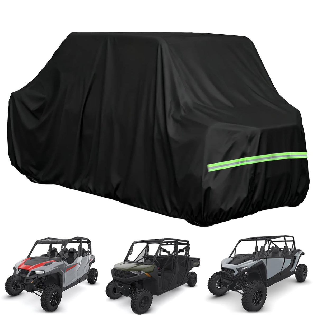 BystralX UTV Cover universal fit for 4-6 seat models keeps your vehicle protected.