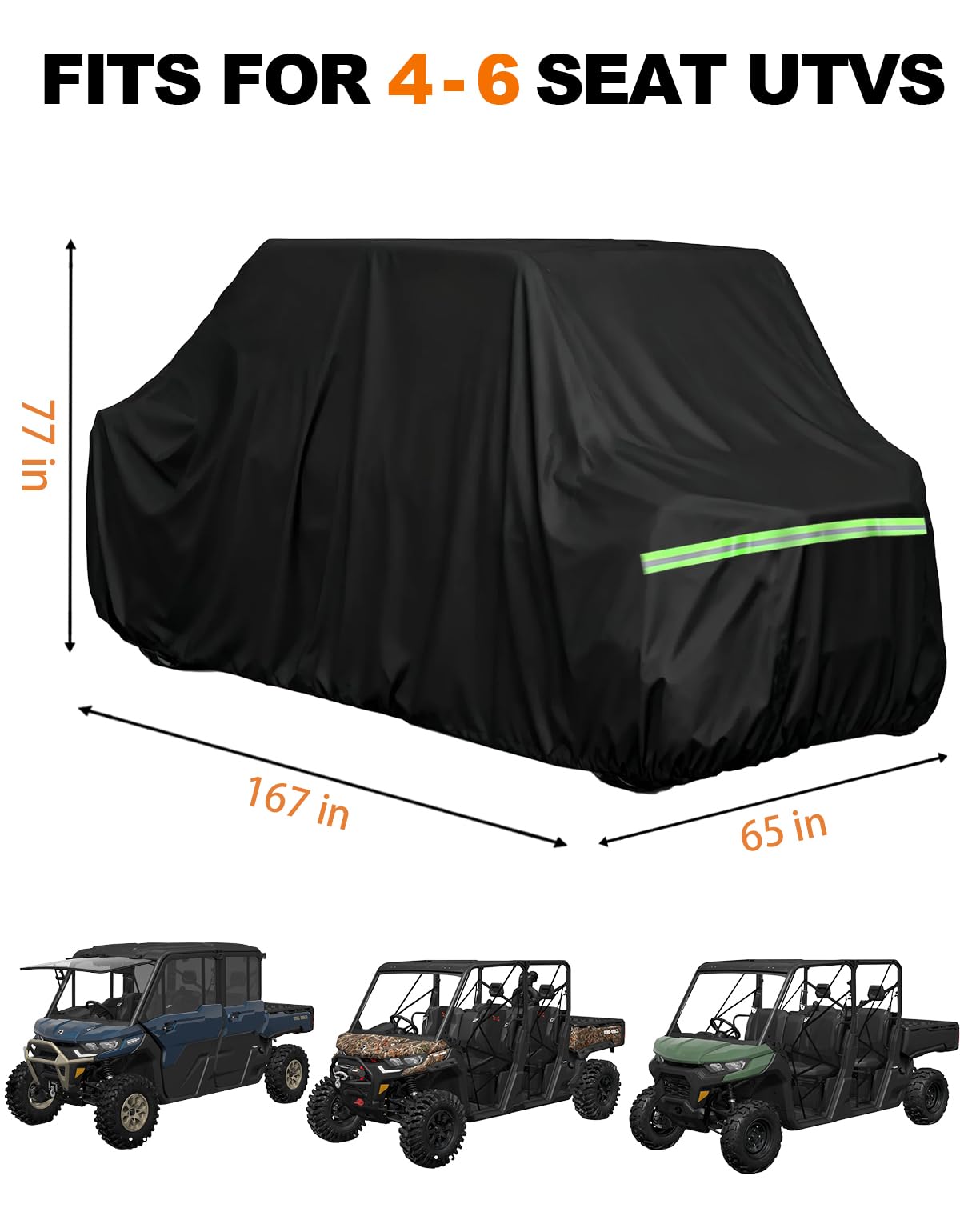 Windproof straps and buckles secure the cover during gusts.