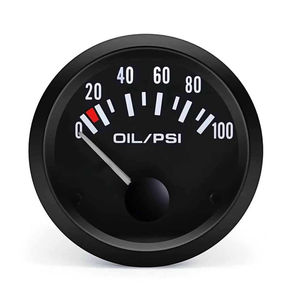 BYYOUIV 2in oil pressure gauge with LED display for clear night readings.