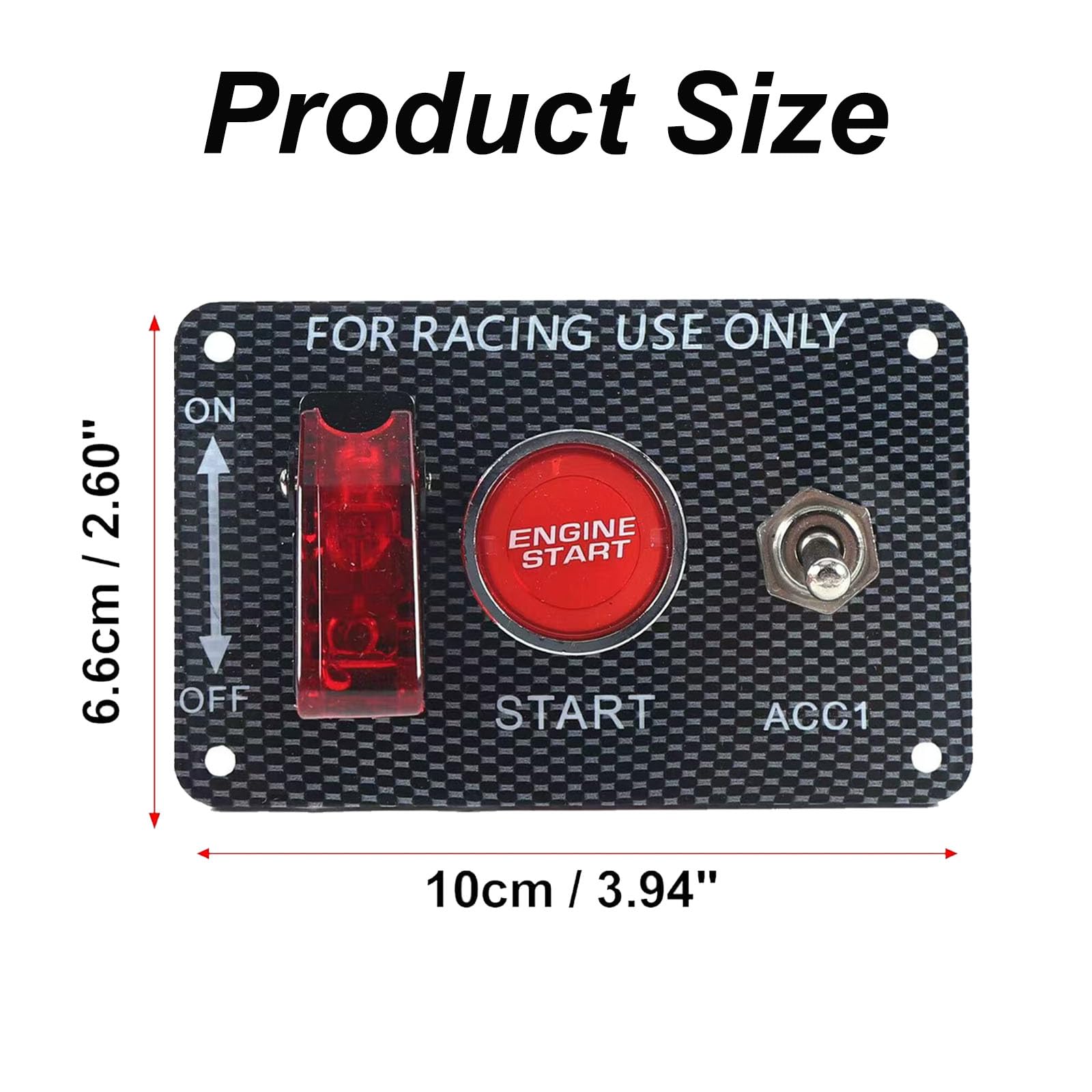 BYYOUIV on/off toggle switch with LED indicator for night use.
