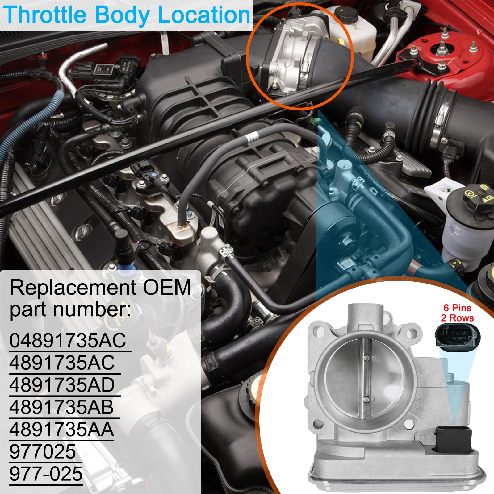 BZANPAR electronic throttle body for Jeep Compass 2.4L, responsive feel