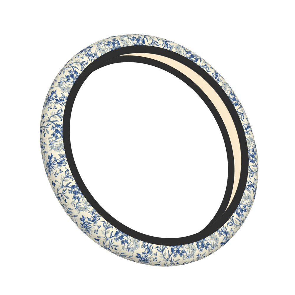 BzcjLyhbZ Floral Cute Steering Wheel Cover colorfast printing helps protect the wheel’s finish.