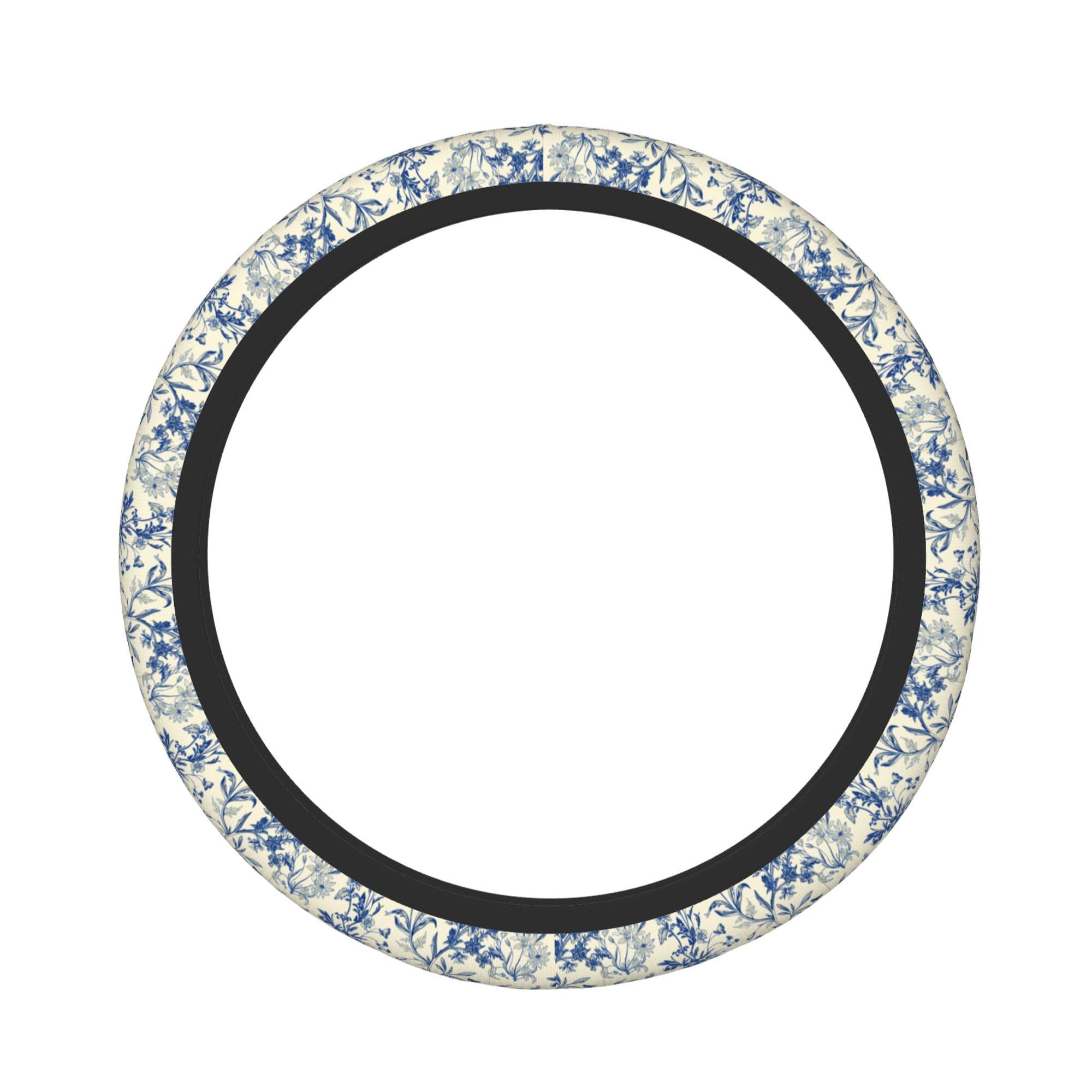 BzcjLyhbZ Floral Cute Steering Wheel Cover neoprene texture delivers soft, durable handling.