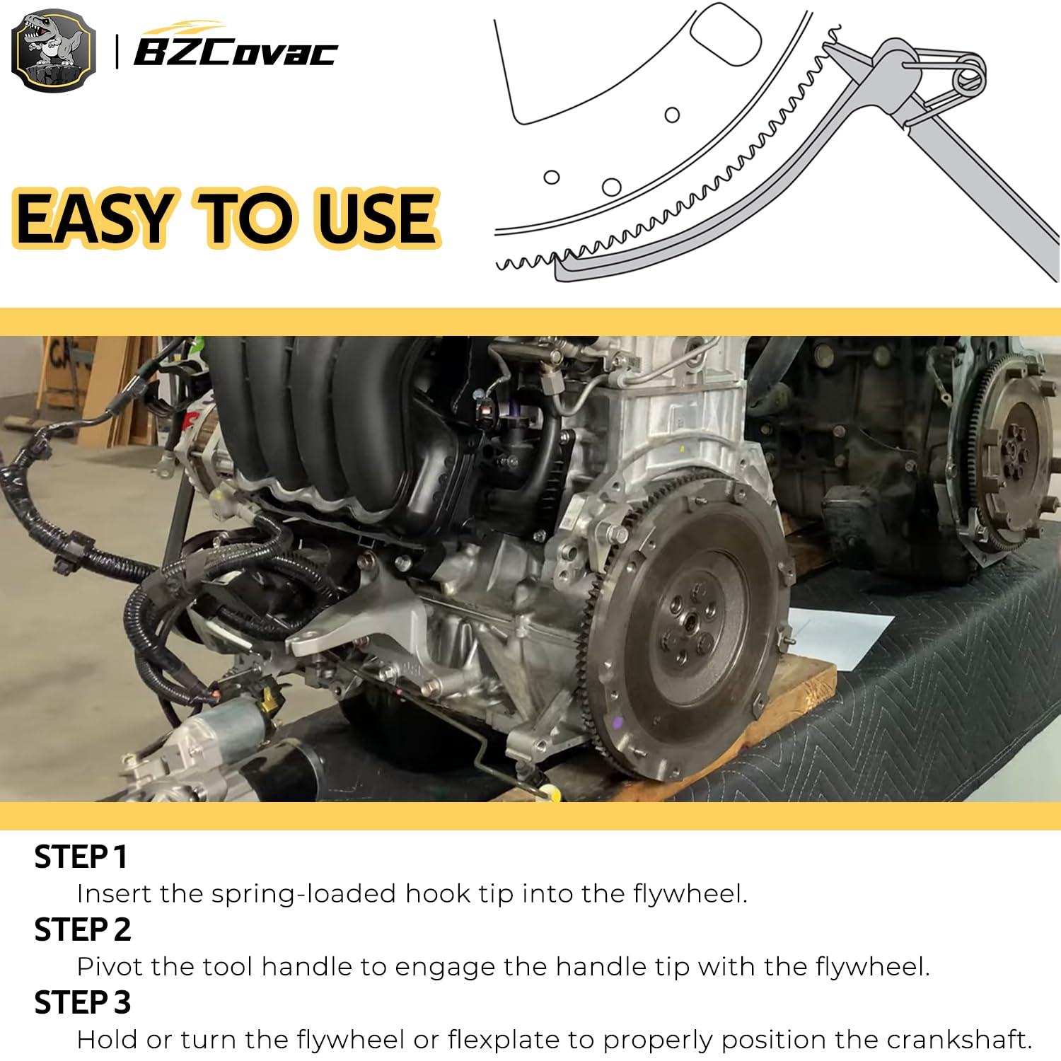 Foldable design of Bzcovac Flywheel Turner for compact storage