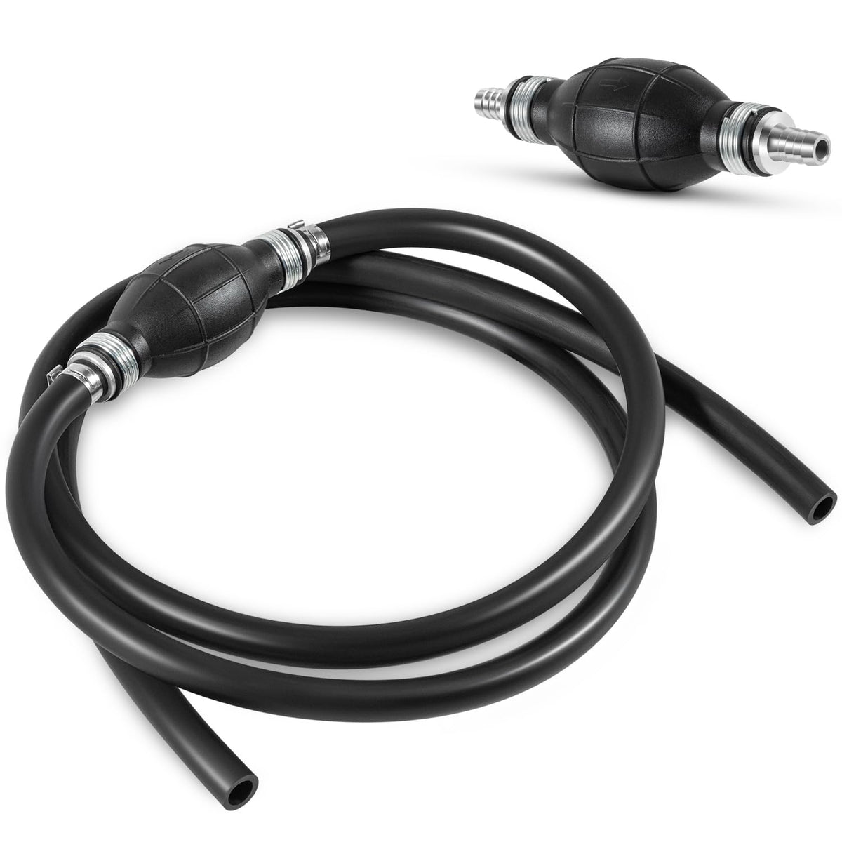 Bzcovac 38-inch fuel line assembly shown for marine use with secure six-foot hose.