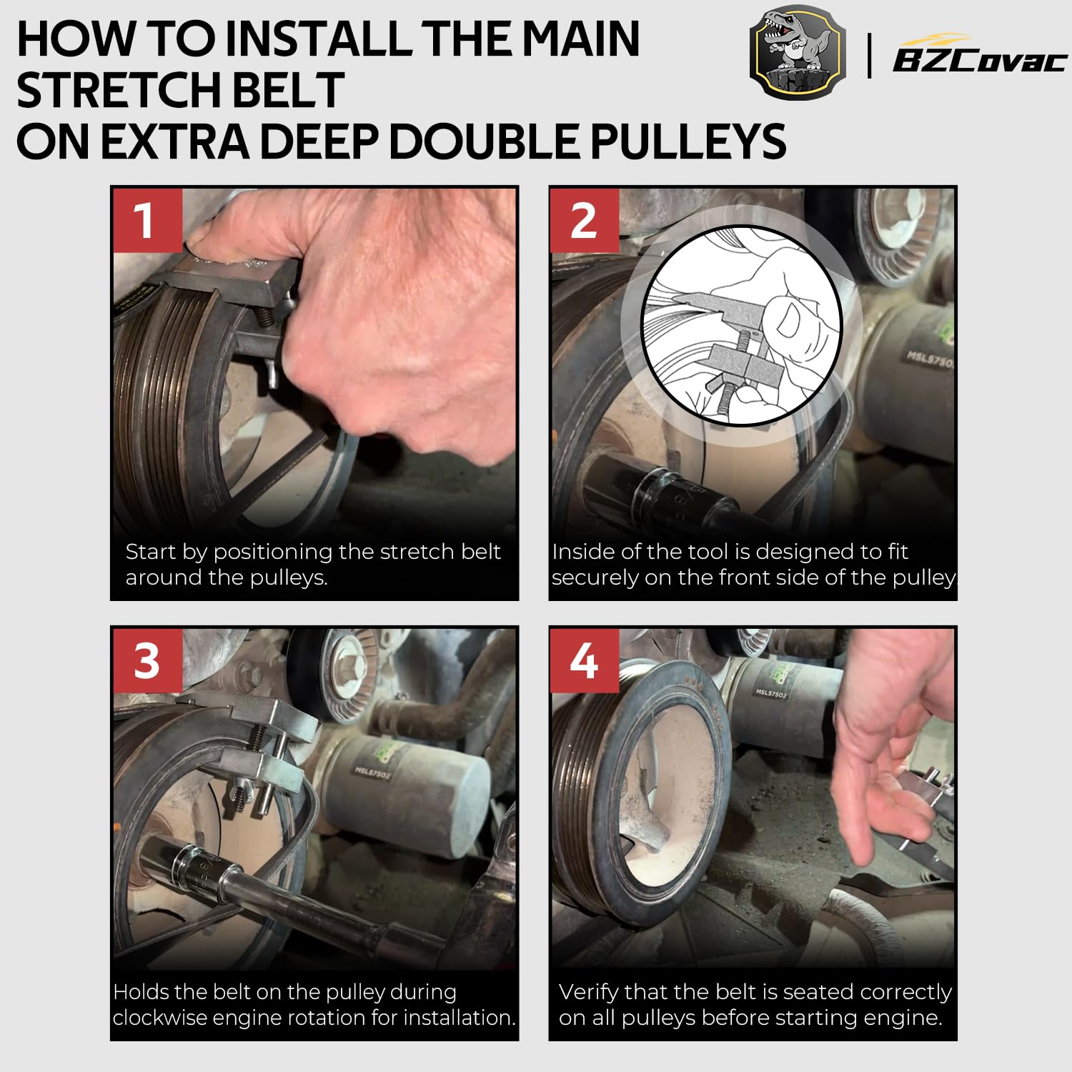 Bzcovac 59350 supports Ford 3-5L EcoBoost and 3-7L engines with secure alignment.