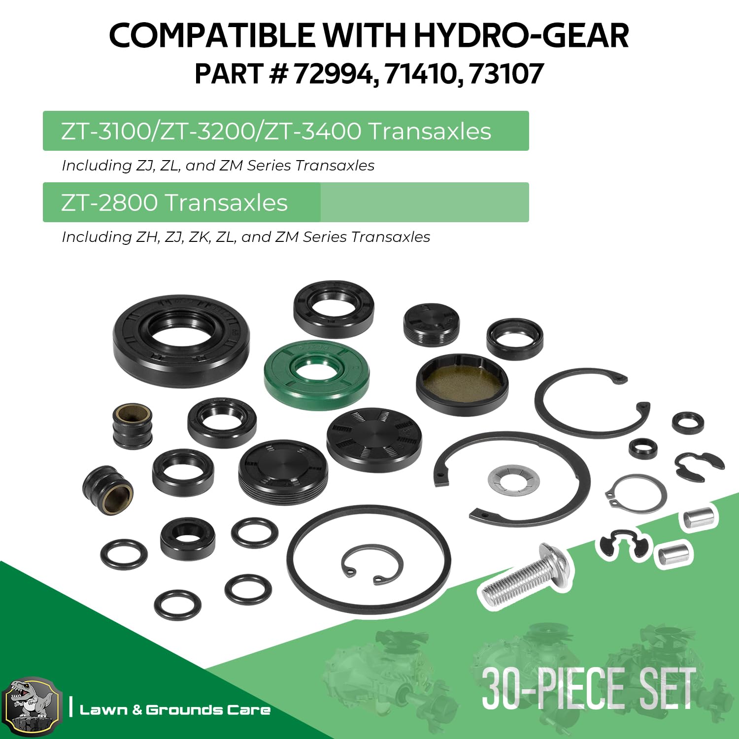 Bzcovac 72994 transaxle kit for Hydro-Gear ZT-3100, reliable pump seals