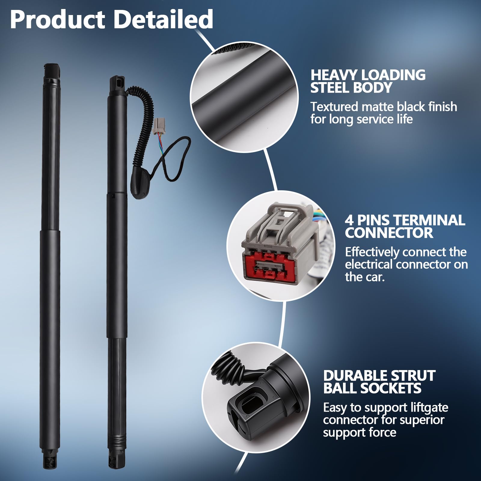 BZSSY tailgate actuator with durable coating for long-lasting performance