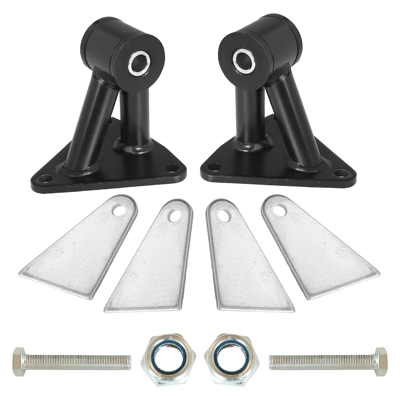BZSSY weld-in motor mount kit side profile with sturdy powder coat