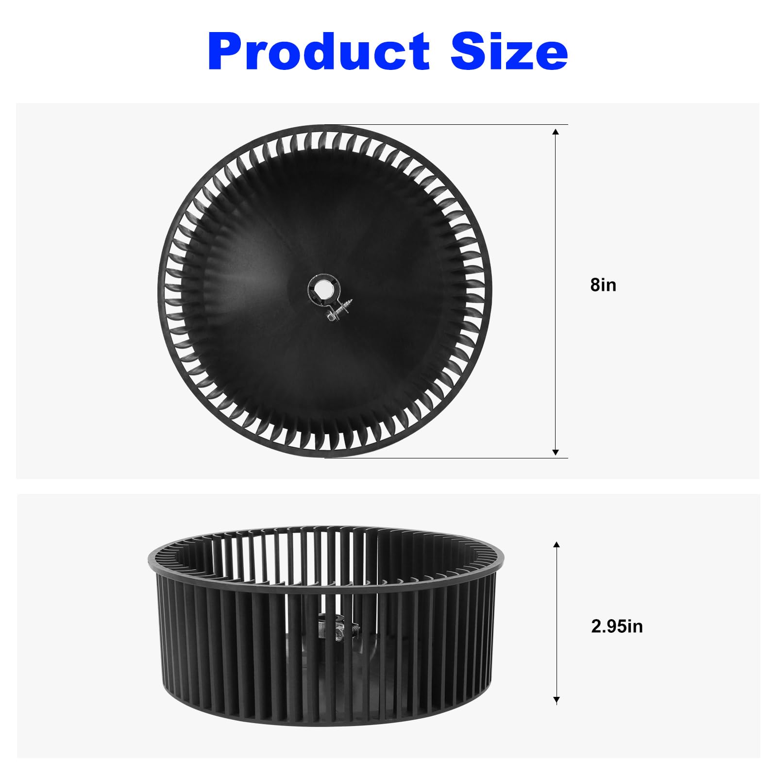 BZTT blower wheel Frigidaire-compatible for durable RV air conditioning.