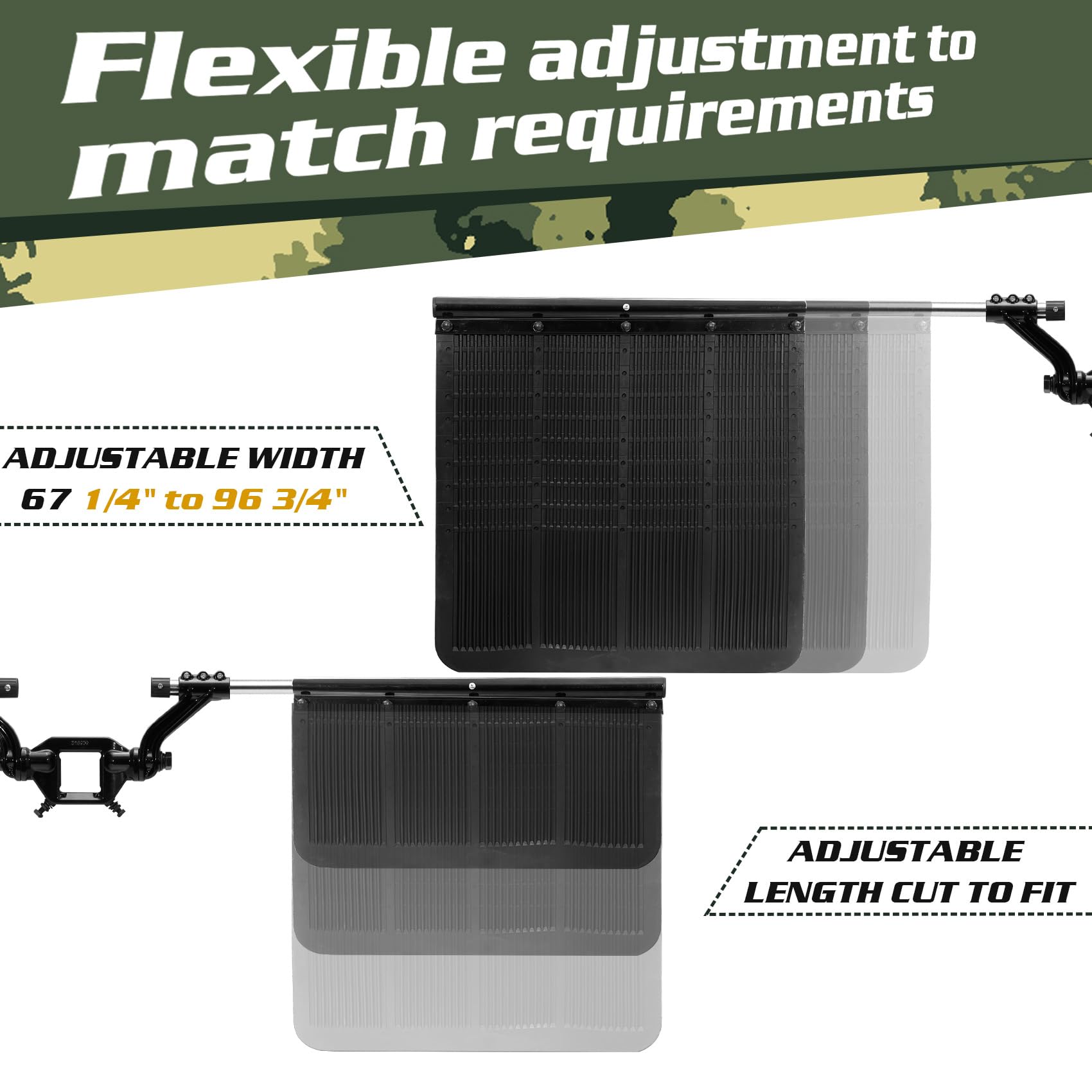 BZVQLO 00108-2 easy-install mud flap kit with no drilling required.