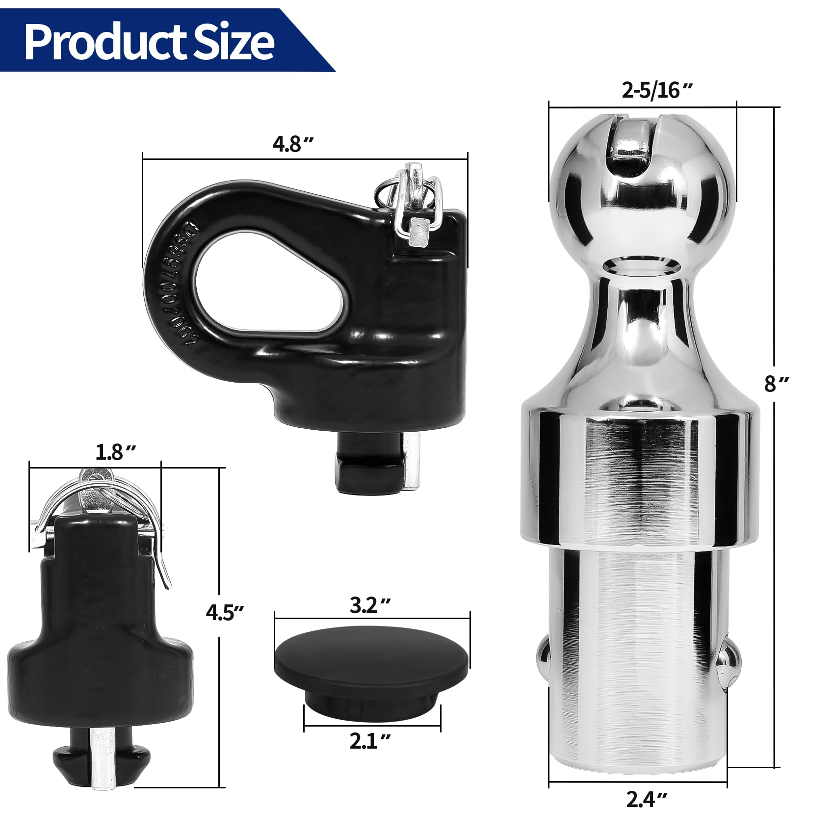 BZVQLO rubber hole cover protects the hitch opening from debris and corrosion.