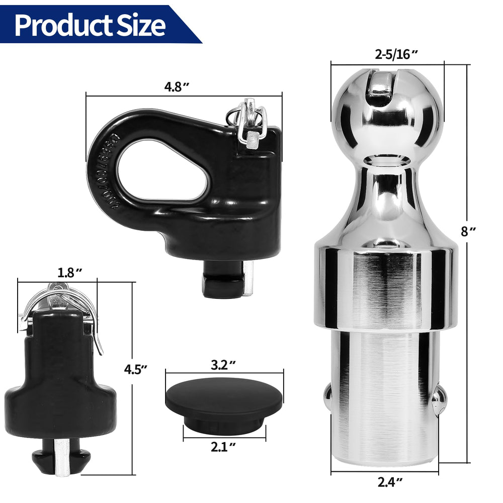 BZVQLO rubber hole cover protects the hitch opening from debris and corrosion.