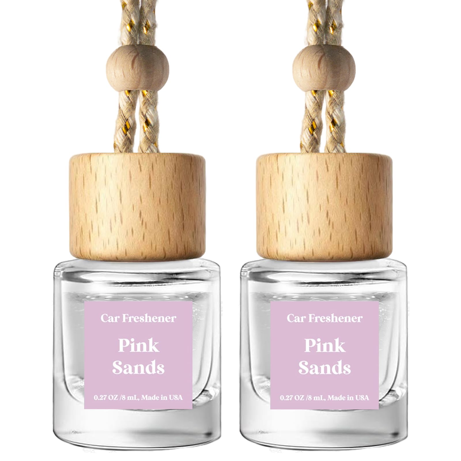 C Classy Pink Sands diffuser bottle front view boosts in-car fragrance.