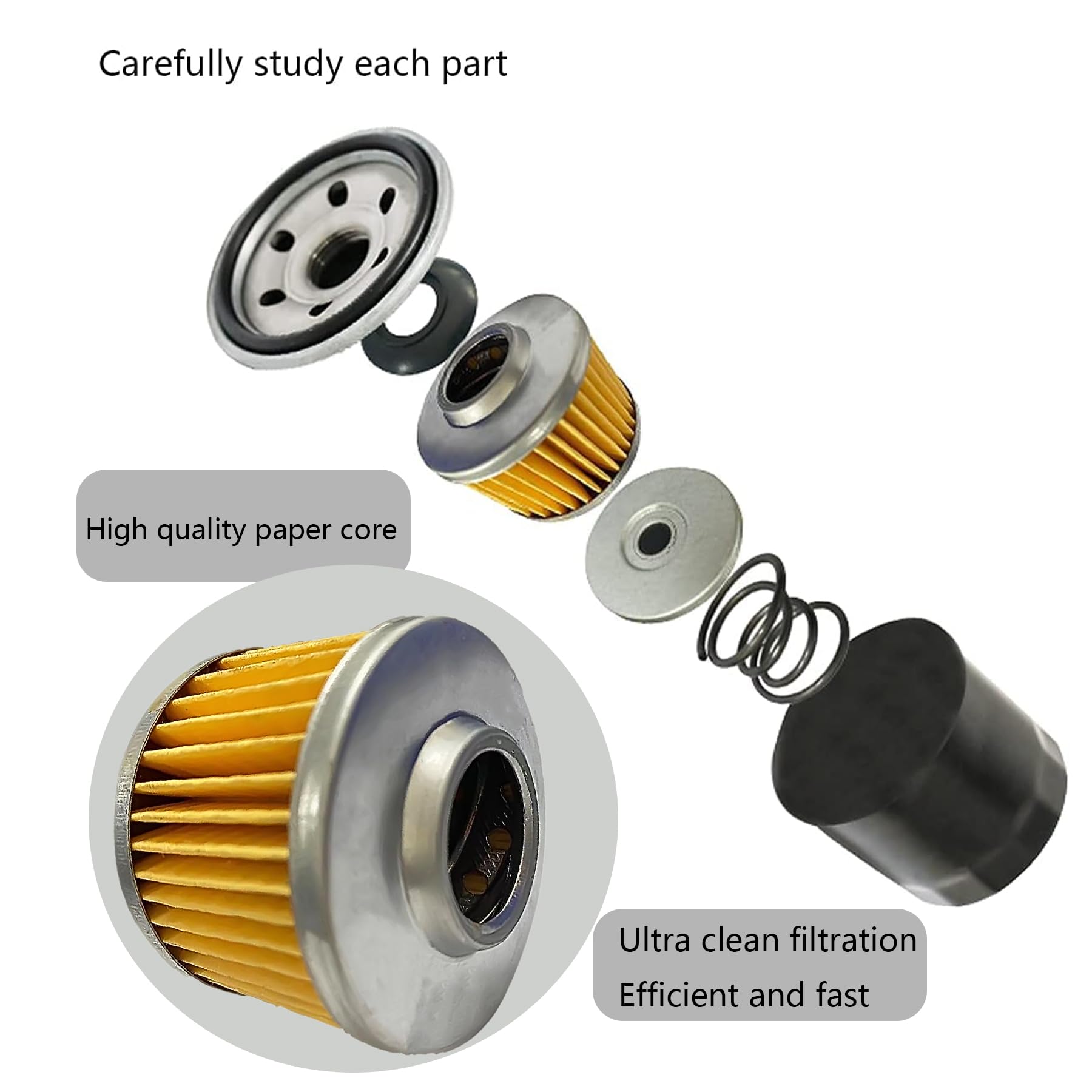 Silicone backflow valve detail helps prevent oil leakage on Hisun filter