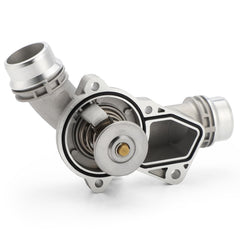 C-Tzu aluminium thermostat housing for BMW close-up showing precise seal for leak prevention.
